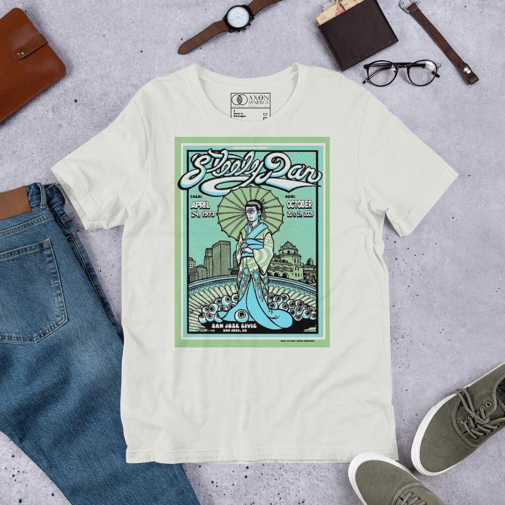 Steely Dan Concert 100% Cotton T-shirt Mens Tees Top 4XL