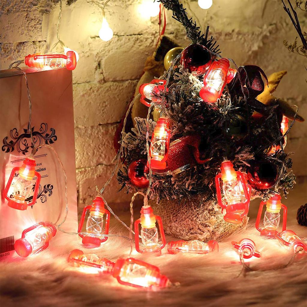 Vintage Light String Lights 10ft 20 LED Decorative Kerosene String Lights For Indoor Outdoor Patio Garden Home Holiday Camping Decoration