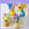 Vase Rose Violet Blocs de Construction Bouquet de Fleurs Tournesol Jouet Créatif DIY Pour Enfants et Adultes