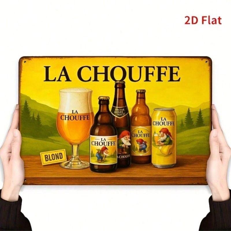 Vintage La Chouffe Beer Tin Sign 8x12 Inch Wall Decor Metal Poster