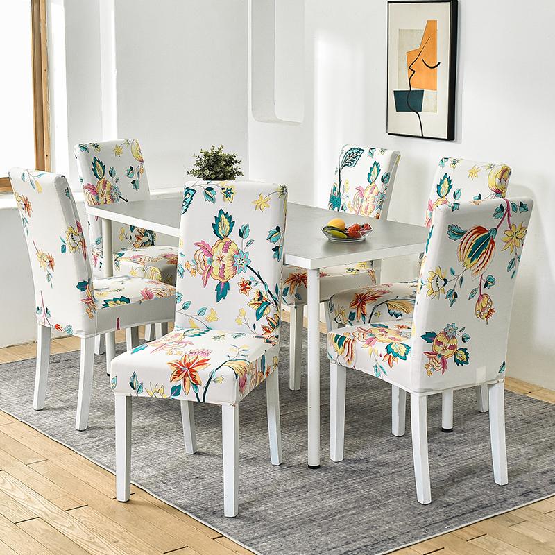 Stretchy Patterned Dining Room Chair Covers Set Of 1, Washable Dining Chair Covers, Great Decor For Home El Party Banquet