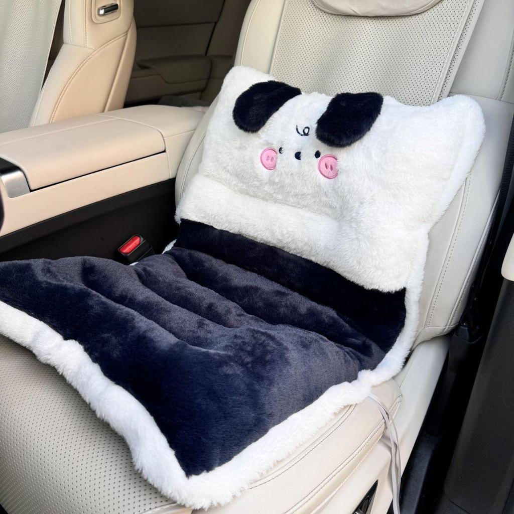 Damen Winter Plüsch Lang Autositzkissen - Warme Rückbankauflage