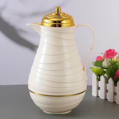 Isolierte Kaffeekaraffe, luxuriöser arabischer Stil, tragbar, Einweihungsornamente, 1000 ml Teekanne