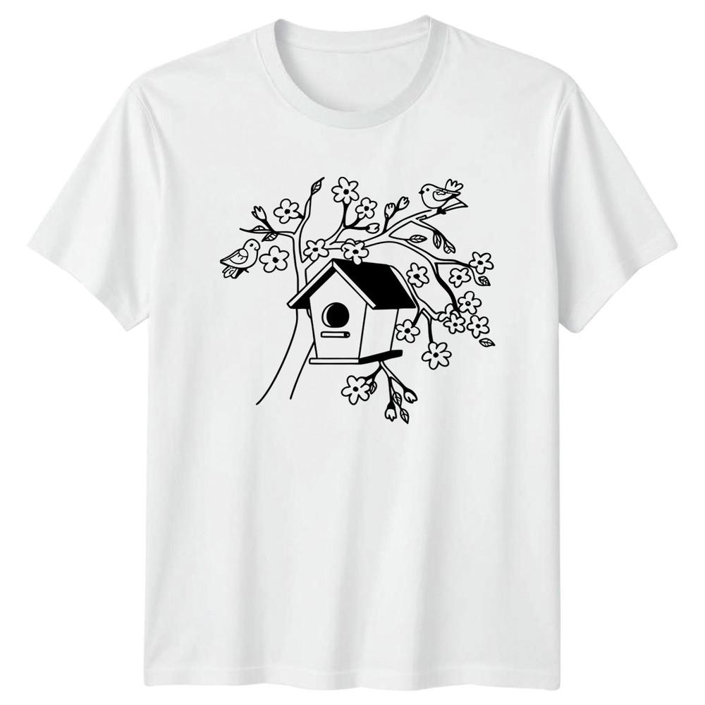 Hello Spring Unisexs TShirt Birdwatching Gardening Spring Mothers Day Gift S