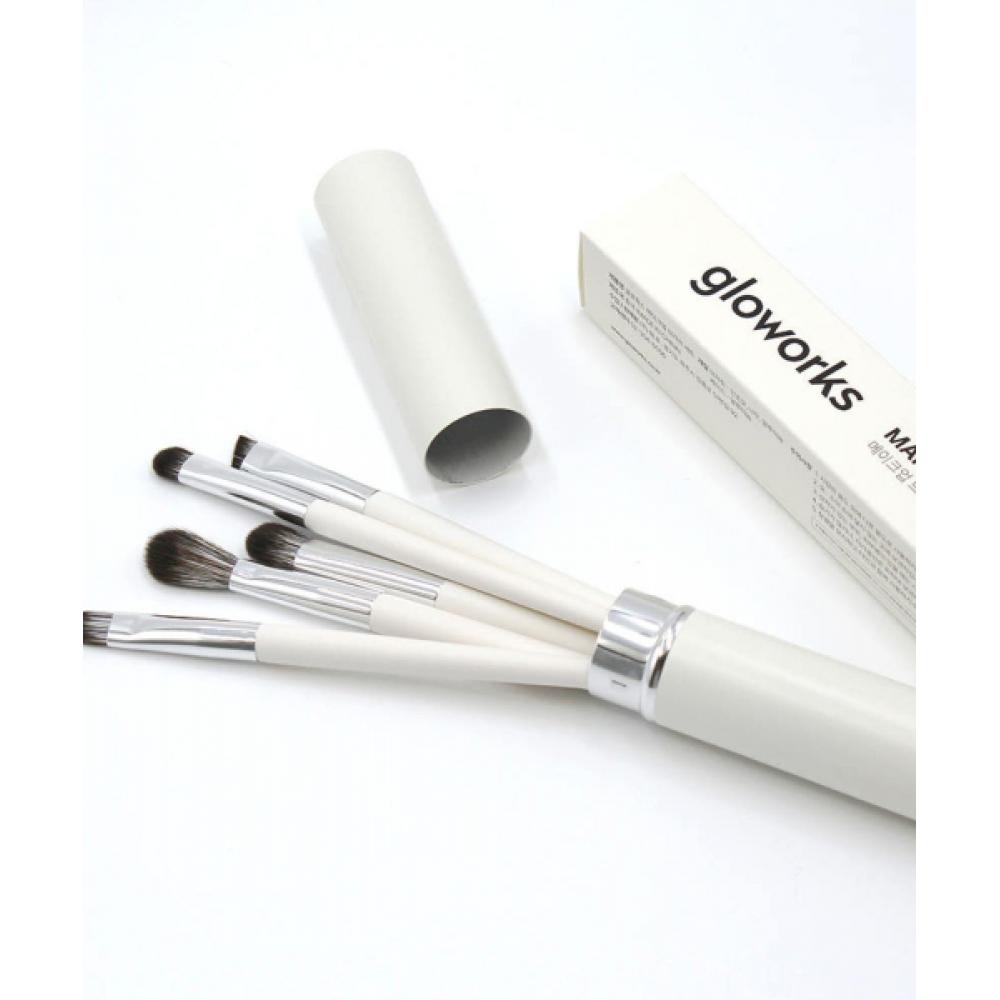 Gloworks Edge Blending Brush Set  5 Pieces+case 