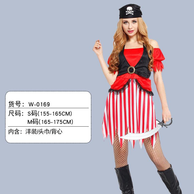 Halloween Adult Pirate Costumes Somali Jack Pirate Captain Dress Party Dress Up