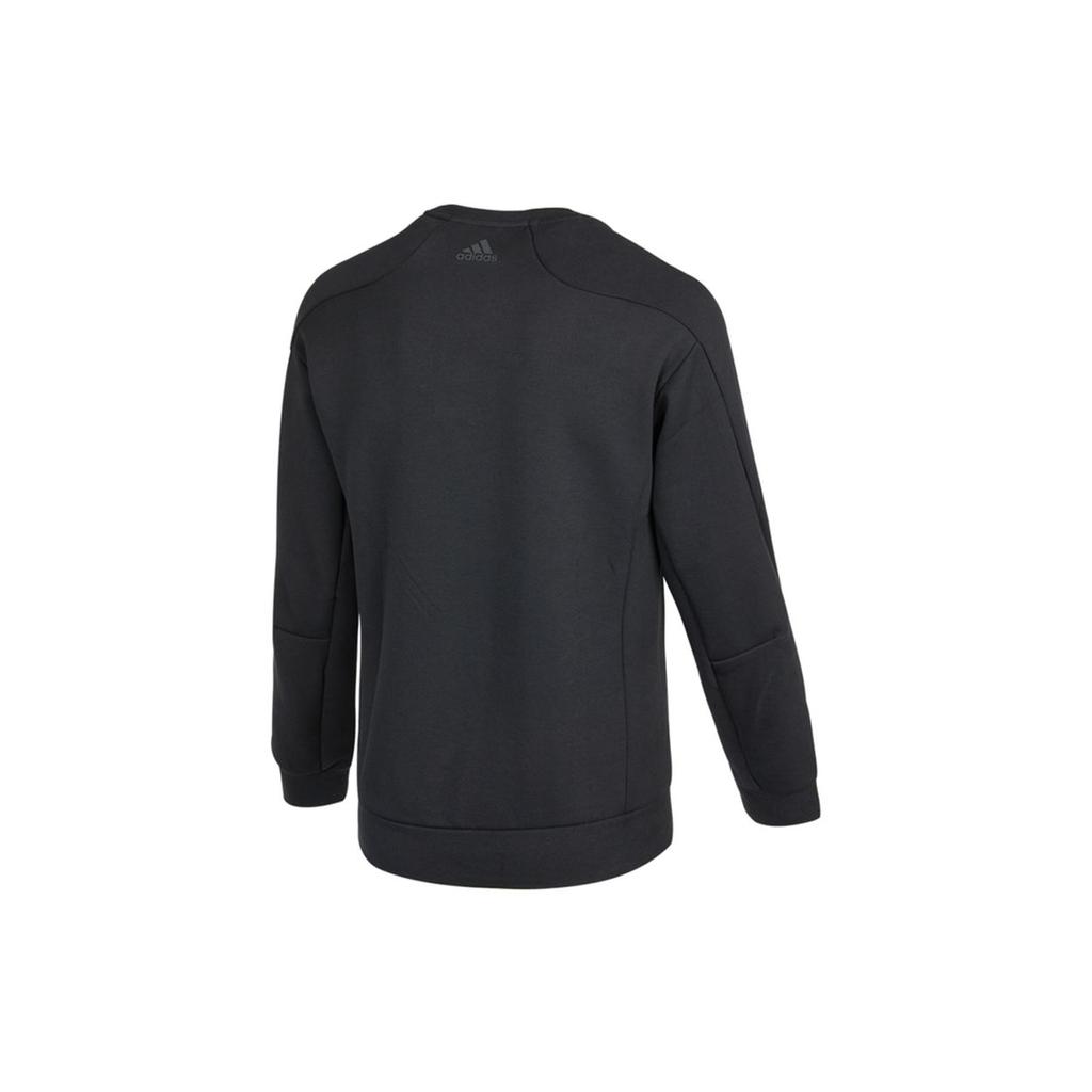 Adidas Essentials Sweatshirt With Printed Logo Men Tops Black H39272