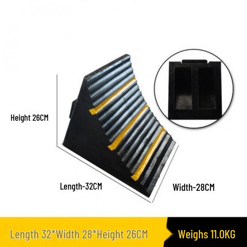 Portable Anti-Slip Rubber Wheel Chocks | Car & Truck Triangle Ramp Stoppers