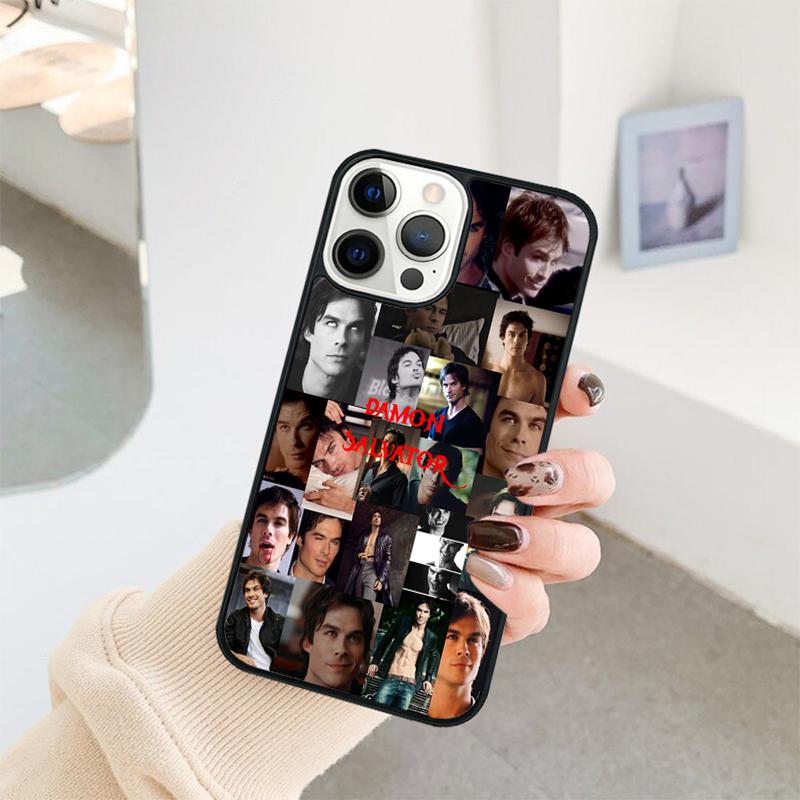 Damon Salvatore Vampire Diaries Phone Case For iPhone 17 Air 16 15 14 11 12 13 Pro MAX Plus coque Cover Shell