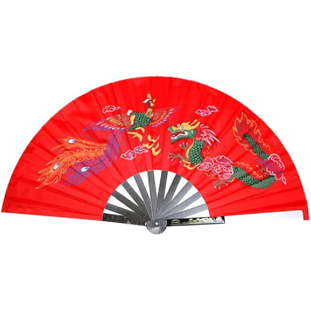 Stainless Steel Tai Chi Fan Decorative Folding Fans Chinese Kung Fu Fan for Performance Dance, Arts Dance, Training, Sports, Decorations, Festival,