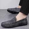 252 Men'S Doudou Shoes, One-Pedal Flat-Bottomed Lazy Leather Shoes, Casual Shoes, Spring And Summer Low-Top Cowhide Surface Single Shoes