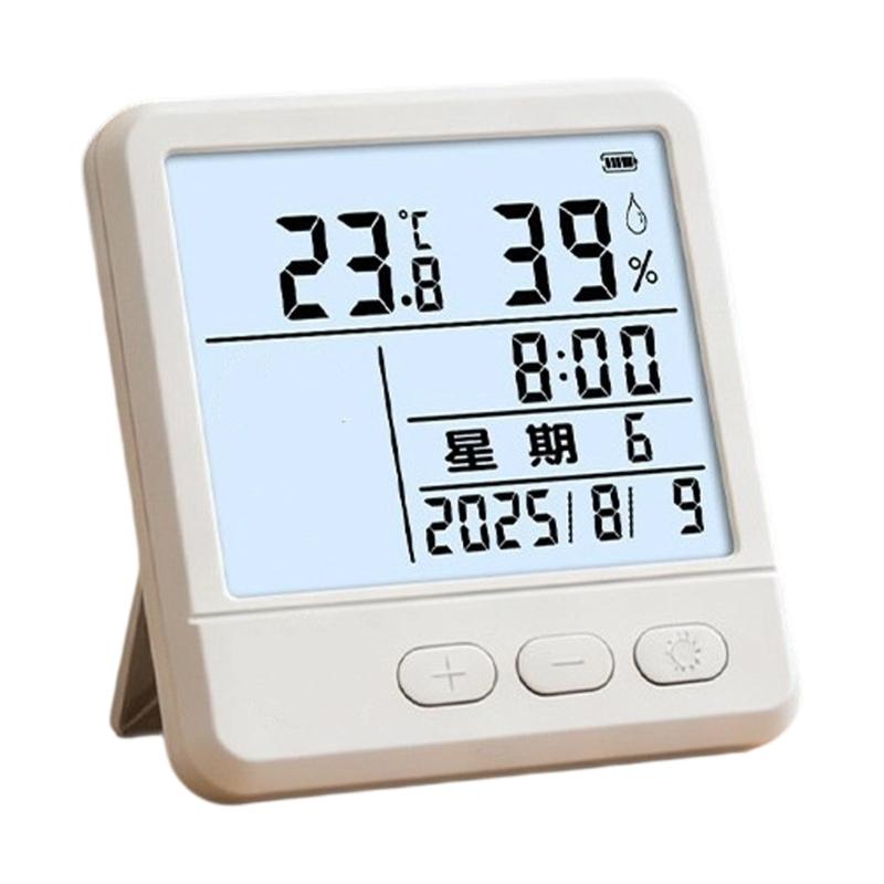 Temperature Humidity Meter Clock Temperature Format And Celsius For Home Office
