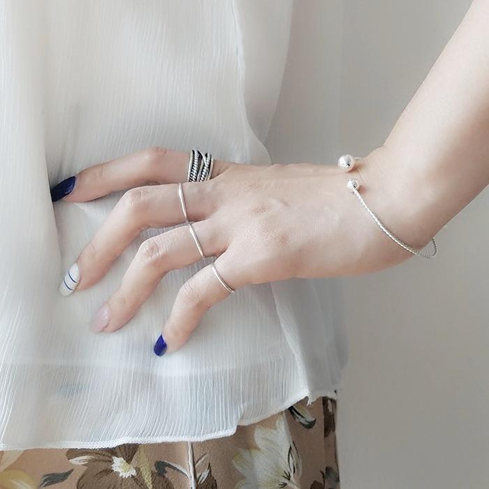 Silver S925 Gorgeous Retro Thai Inspired Adjustable Ring Perfect For Trendy Gifts Birthday