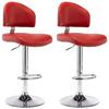 VidaXL Bar Stools 2 Pcs Bordeaux Red Faux Leather