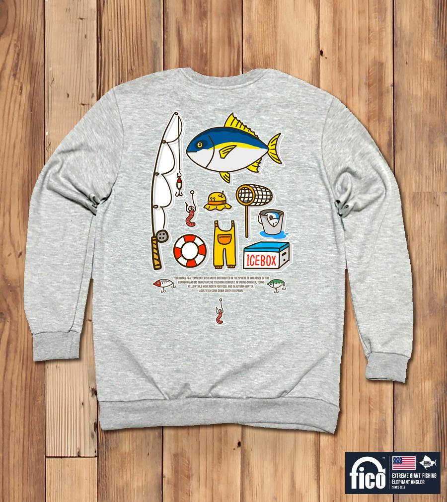 DOLDOL Fico-Mtm-146 Extreme Fishing Brand Pico Graphic Sweatshirt Long Sleeve