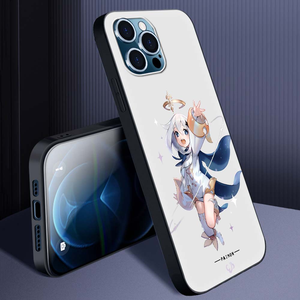 

Чехол для iPhone 13 14 11 12 Pro Max Чехол для телефона Apple iPhone 7 8 Plus SE2020 X XR XS Luxury Shell Genshin Impact Paimon Game iPhone 14Pro Max