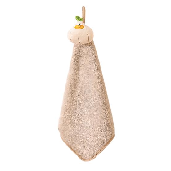 Cartoon Hand Towel, Soft Coral Velvet with Lanyard Towel, Highly Absorbent Hand Drying Towels for Kitchen Bathroom