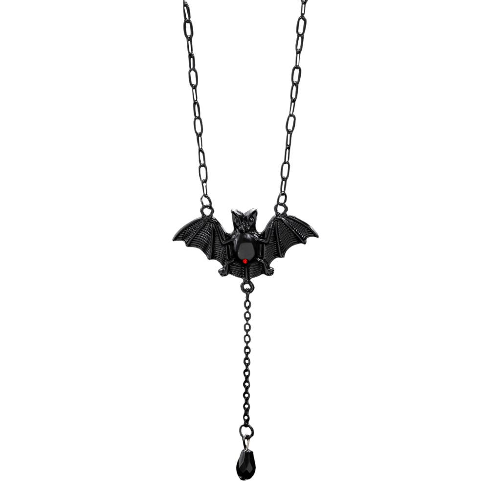 

Готическая цепочка-свитер с летучей мышью: Унисекс Преувеличенное хип-хоп ожерелье на Хэллоуин.