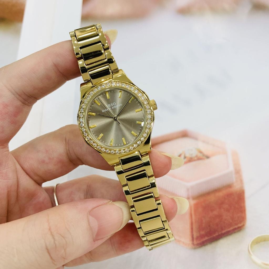Watch Ladies Small Dial Delicate Diamond-Set Ultra-Thin Gold High-End Women'S Watch Waterproof