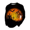 3D Printed Halloween Theme Long Sleeve T-shirts Men's Fashion Tops Casual Party Clothing