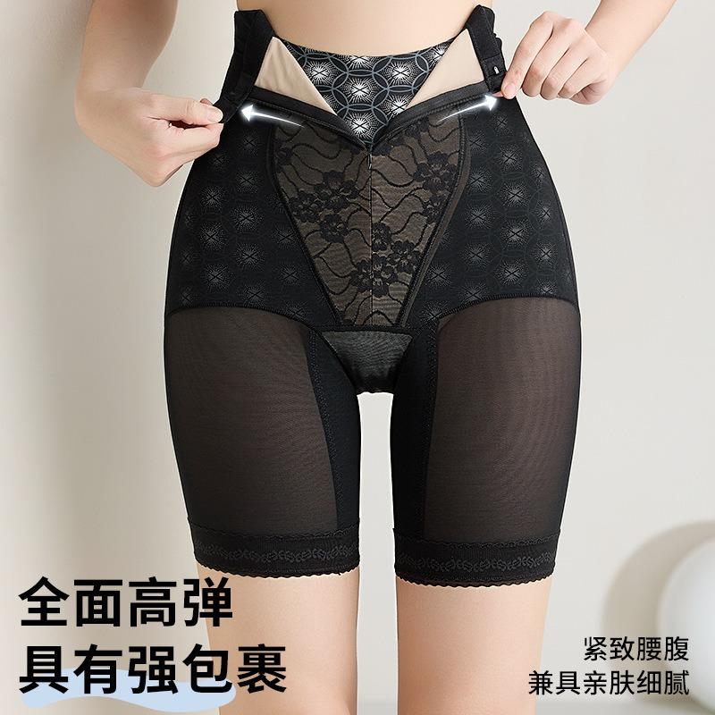 Plus Size Womens Button Zipper High Compression Tummy Control Butt Lifting Shapewear Pants