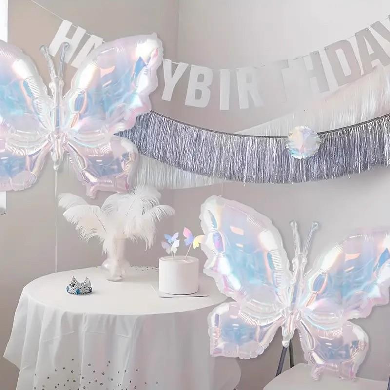Colorful Crystal Transparent 4D Star & Daisy Balloons for Ocean Birthday Party