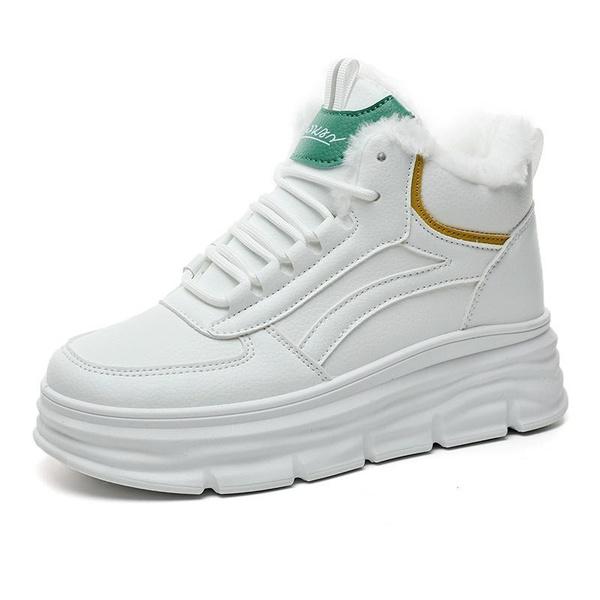 Damskie szorty buty zimowe ciepłe futrzane buty śniegowe moda damska Casual bawełniane buty buty na platformie kobiece wysokie buty na co dzień buty zwiększające wysokość