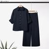 ZANZEA Women Long Sleeve Blouse and Pants Casual Two Piece Suit Sets