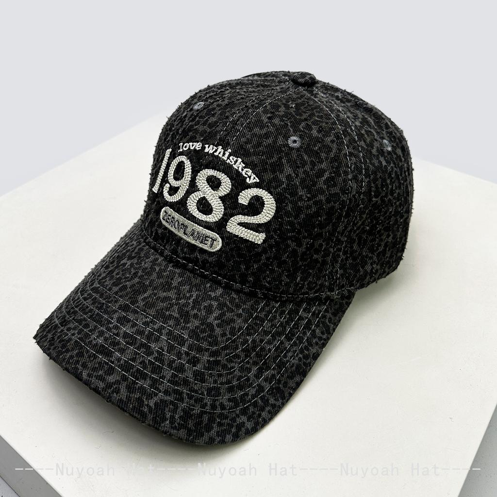 And Women Korean Style Leopard Print Embroidered Letter Prints Baseball Caps Sun Protection Vintage All-Match Personalized Peaked Hats Street Style