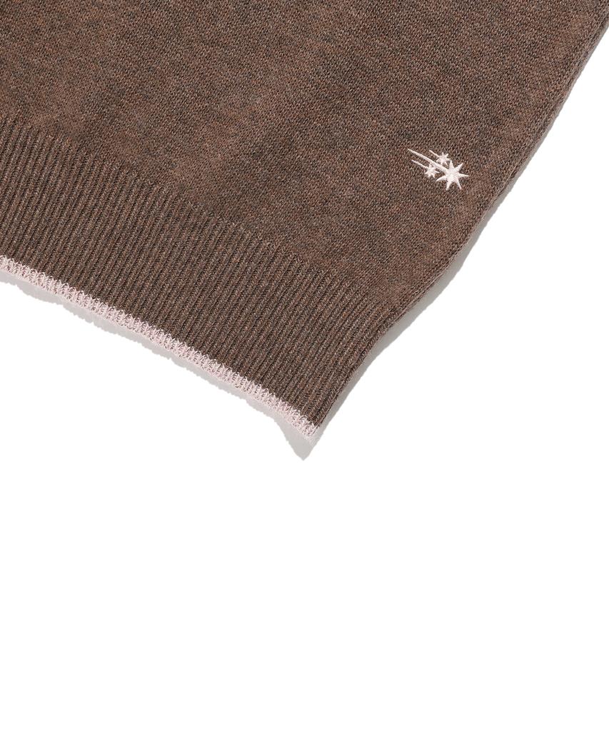 NICEGHOSTCLUB Color Tipped Knit Hoodie_Brown(Ng2Gffk640A)