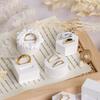 White Gypsum Jewelry Ring Display Rack Convenient Lightweight Creative Display Box Storage Holder Photography Props