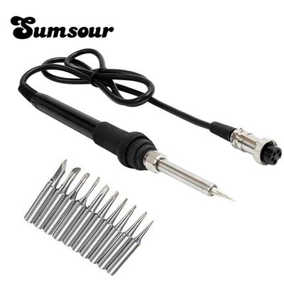 Hochwertiger Lötkolbengriff für HAKKO 907 936 937 Lötstation + 12 Stück Lötkolbenspitze