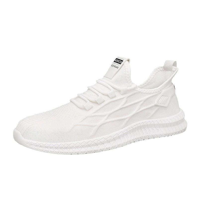 25 Years of New Mesh Breathable Men's Casual Shoes Fashion Trend Versatile White Sports Shoes Soft-soled Black Shoes