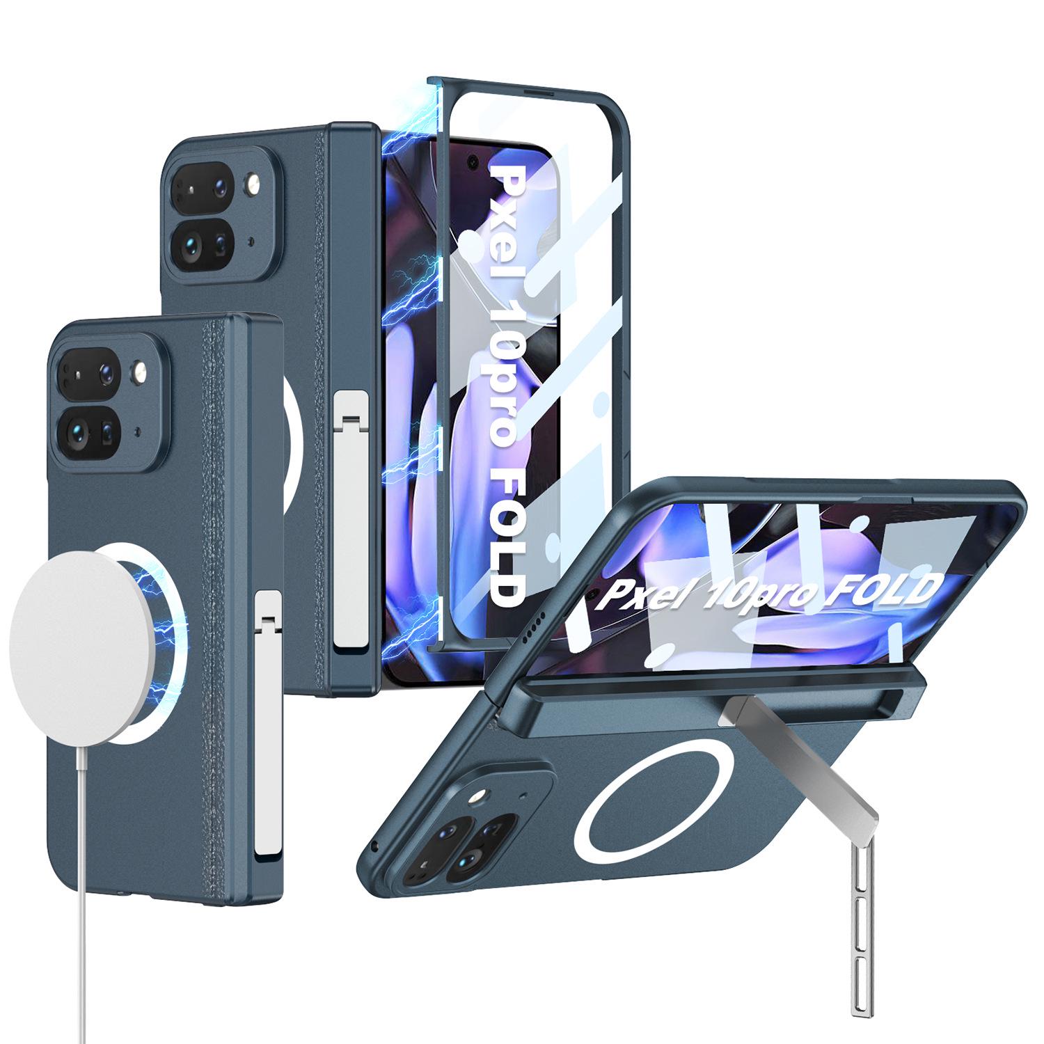 

Google Pixel 10 Pro Fold Magnetic Wireless Charging Phone Case with Bracket Hinge Pixel 10 Pro Fold