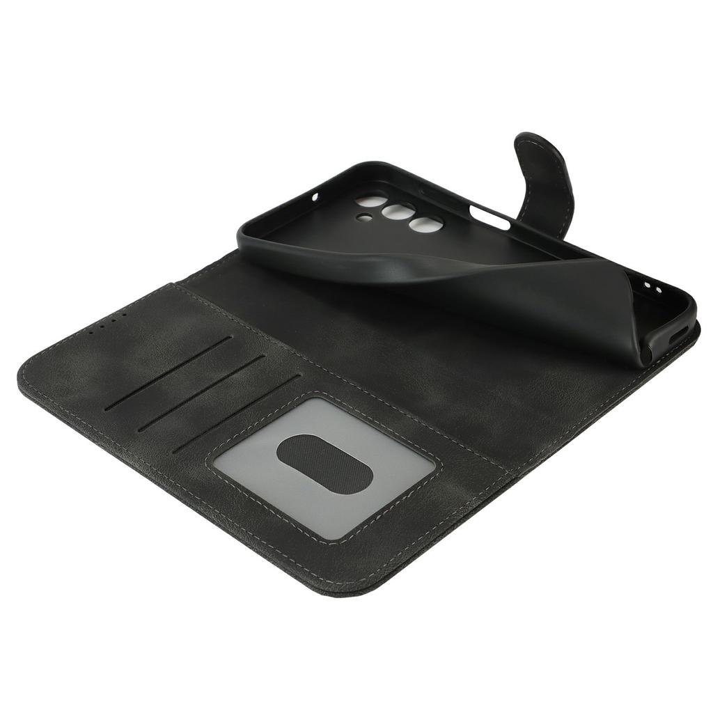 For Samsung Galaxy A15 5G Wallet Case Double Folded Edge Skin Touch PU Leather Flip Phone Cover