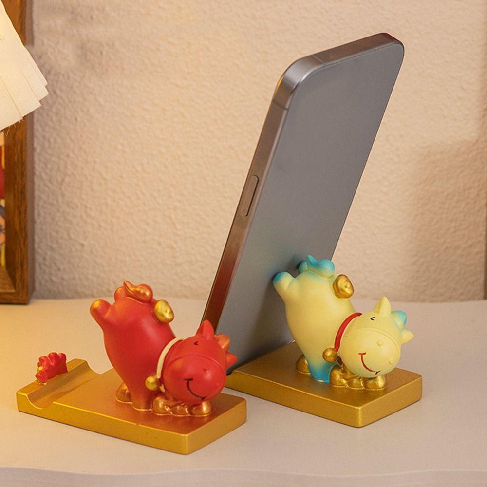 Creative Horse Mobile Phone Stand Year of The Horse Resin Cartoon Horse Statue  Desktop Display