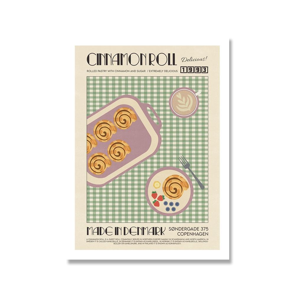 Japanese Korean Foods Wall Art Print Picture Cartoon Cooking Noodle Breakfast Kimchi Sushi Poster Canvas Painting Kitchen Decor