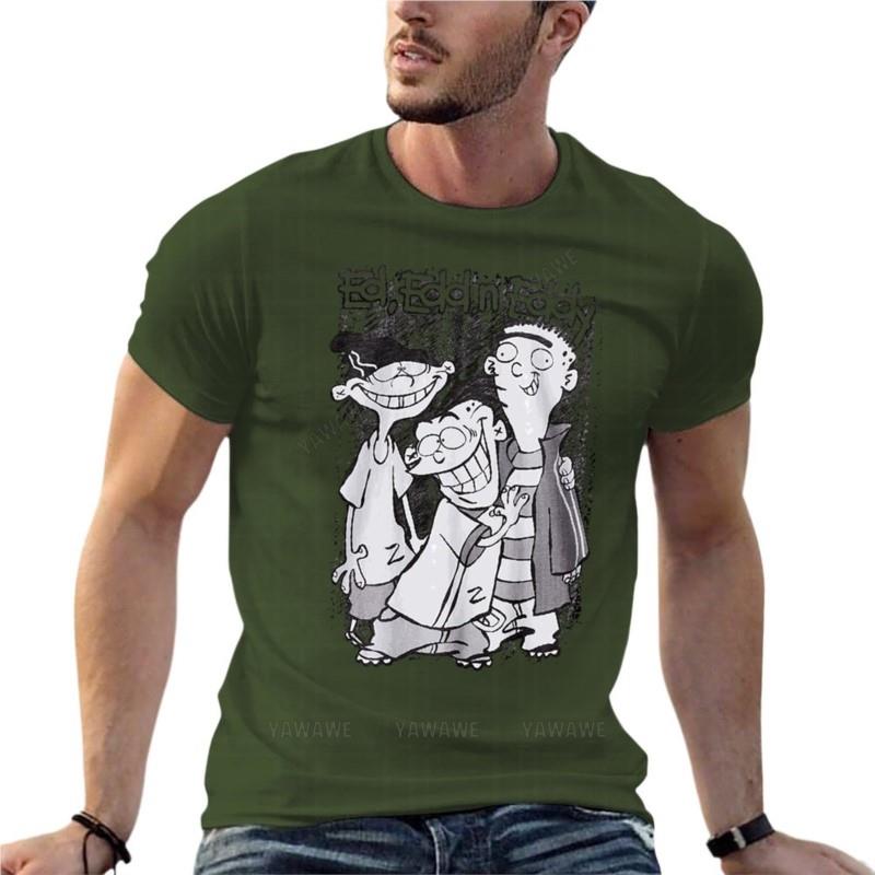 Edd N Eddy Eds Tv Show Oversized TShirts Printed MenS Clothing Short Sleeve Streetwear Big Size Top Tee