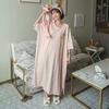 Korean Style Striped Summer Nightgown: Cute, Loose, Mid-Length Short-Sleeve 2025 Pajamas for Women