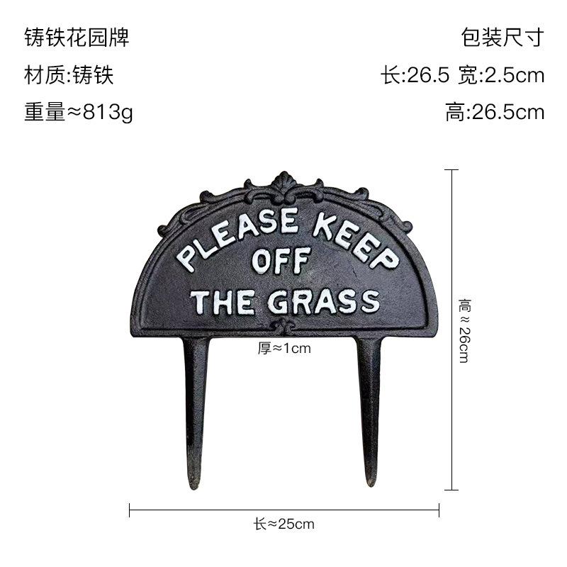

Pastoral Style Placard Cast Iron Garden Signage Iron Art Puppy Sign Lawn Horticulture Decoration Yard Lawn Signs Outdoor Decor