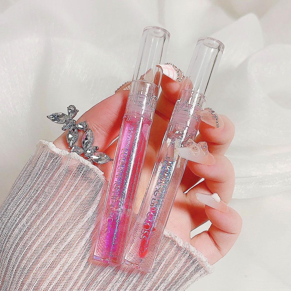 Shimmering Water Glass Lip Gloss: Moisturizing, Rich Shine for Students & Parties