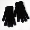 Plush Lining Full Fingered Gloves Winter Warm Women Men Mittens Ribbed Knitted Gloves  Daily Wear