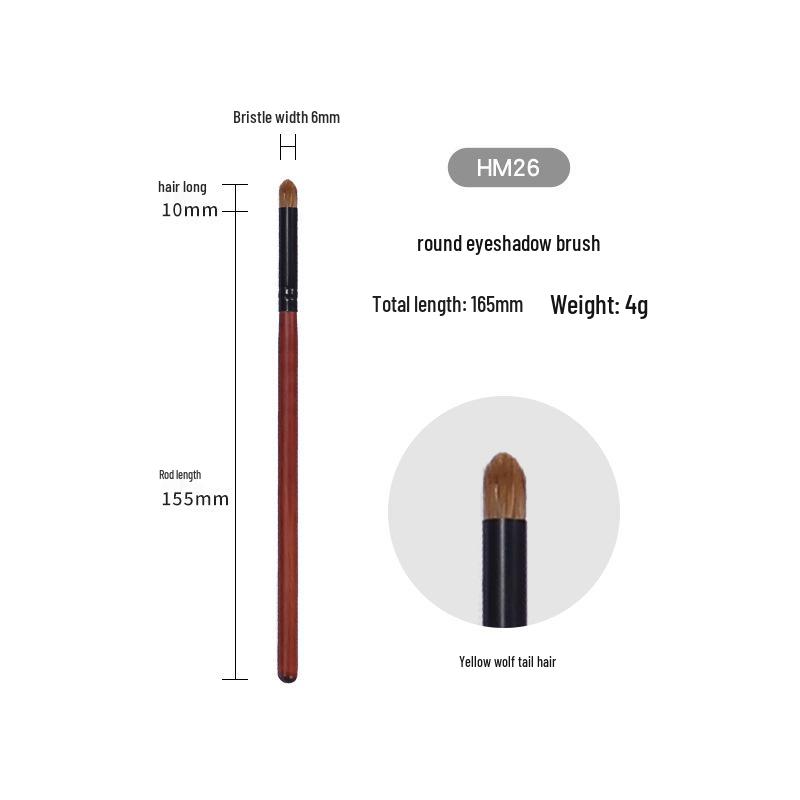 26-teiliges professionelles Make-up-Pinselset - Tierhaarpinsel für Lidschatten, Highlighter, Foundation und Rouge