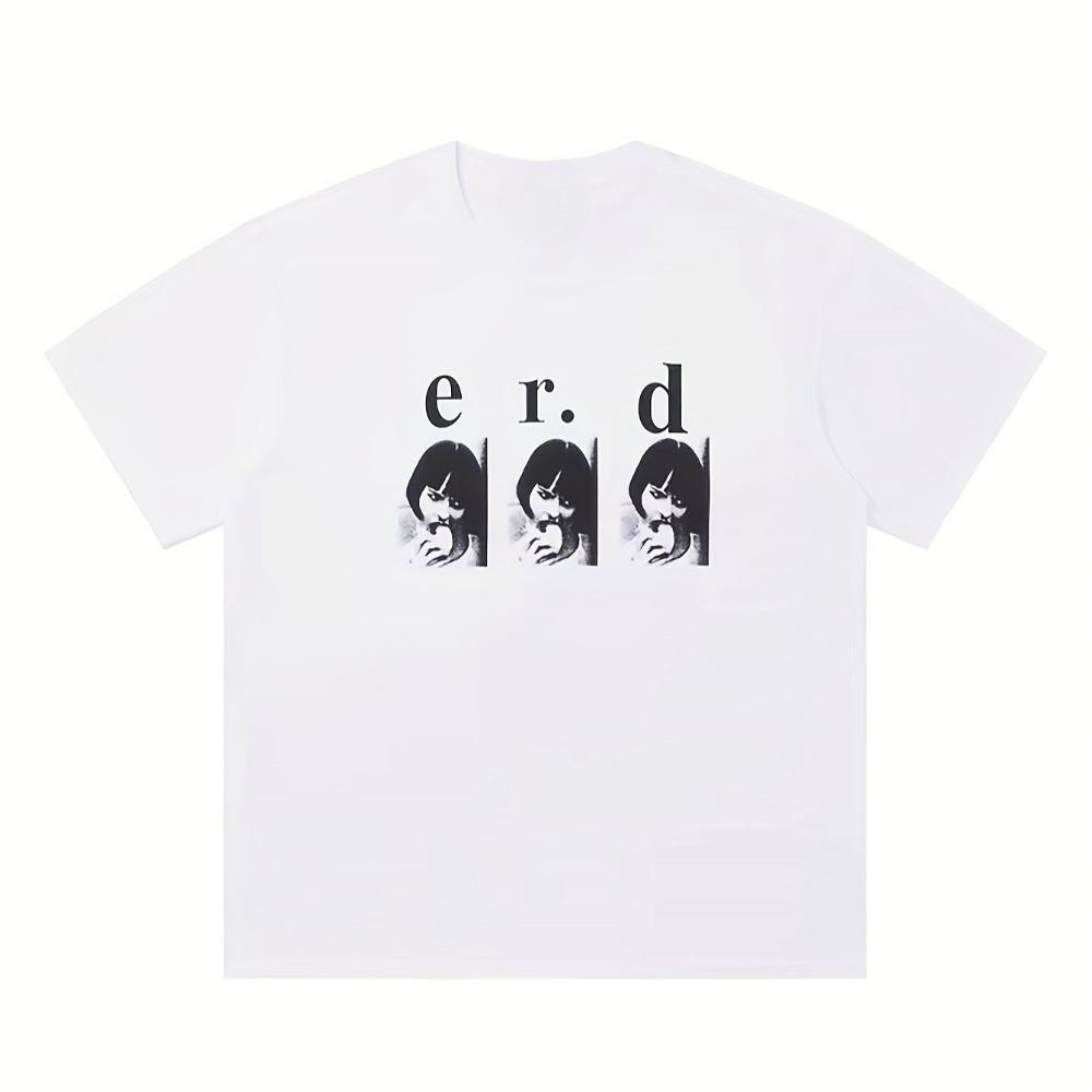 ERD Logo Unisex TShirt for Unisex Unisex ERD Text Print Short Sleeve Round Neck Casual Summer Tee Everyday Streetwear Top