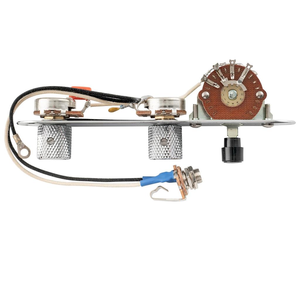 Musiclily Pro TL Pickguard and Control Plate with Artec Alnico 5 Pickups for Telecaster Electric White Pre-wired Guitars, 3-Piece Set,