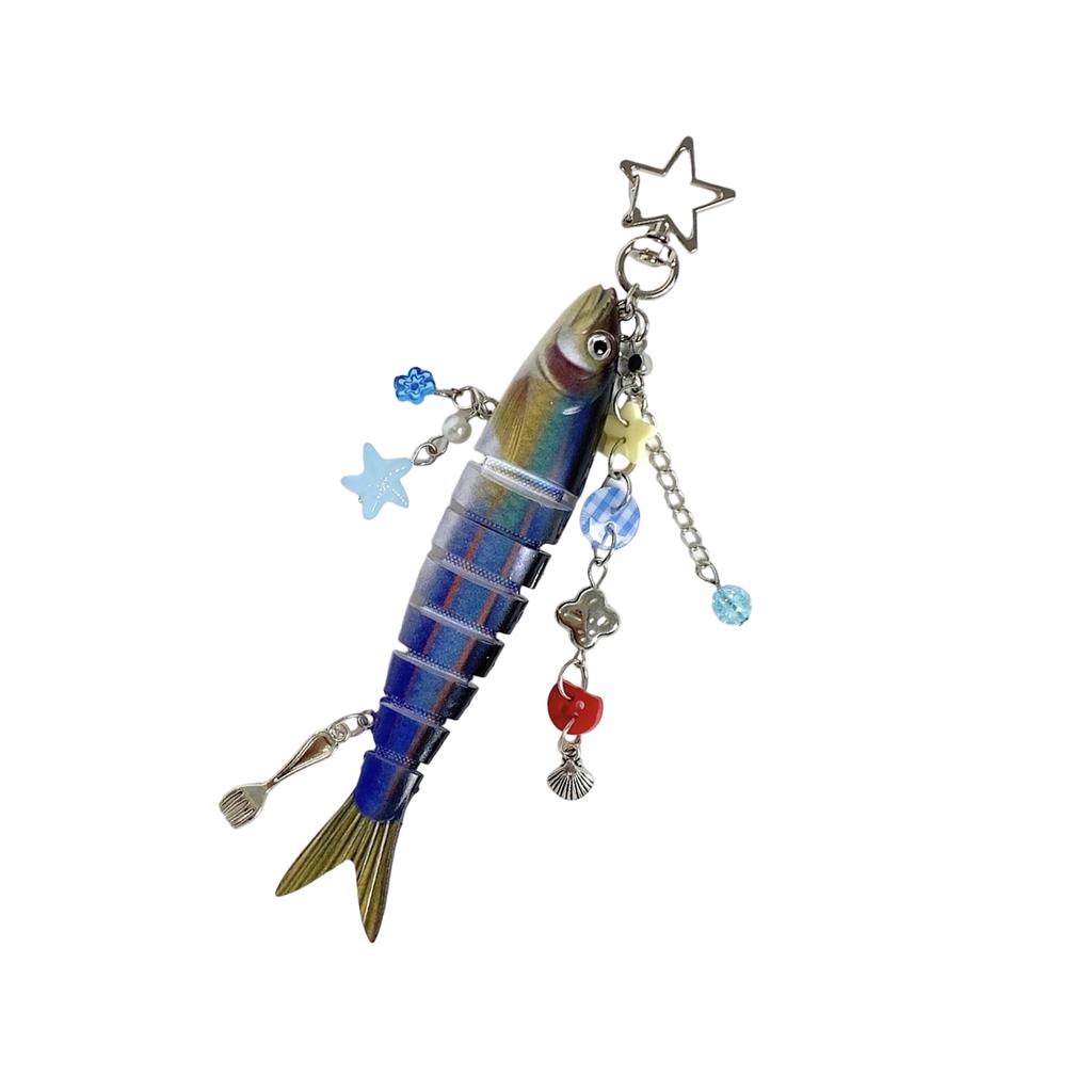Realistic Fish Accessory Fashionable Keychain Resin Texture Fish Keyrings Suitable for Party and Casual Outfits