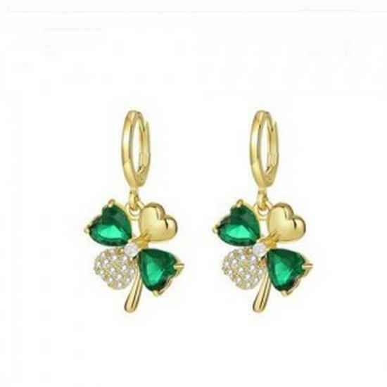Korean Four-Leaf Clover Luxury Earrings: 2022 Trendy Summer Ear Buckles