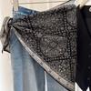 Multi-functional Floral Triangle Scarf Matching Pants Waist Belt Decorative Headscarf  Summer