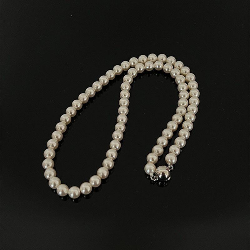 Vintage Court Style Pearl Beaded Necklace - Women's French Chic Choker
