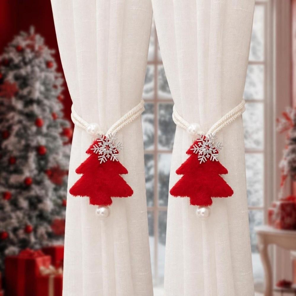 2Pcs Convenient Curtain Tie Backs Snowflake Design Curtain Buckle Curtain Accessories